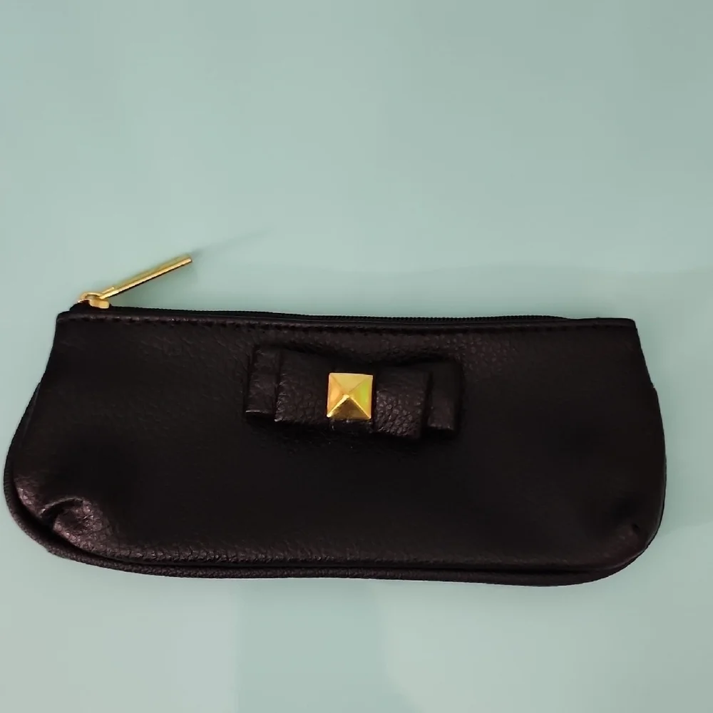 Lord & Taylor Cosmetic Pouch with Gold Accent